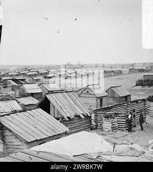 Manassas, Virginia. Confederate Winter Quarters, Barnard, George N., 1819-1902, Fotograf, 1862. März, Vereinigte Staaten, Geschichte, Bürgerkrieg, 1861-1865, Glasnegative, 1860-1870., Stereographen, 1860-1870, Glasnegative, 1860-1870, 1 negativ (2 Platten): Glas, Stereogramm, feuchtes Kollodion Stockfoto