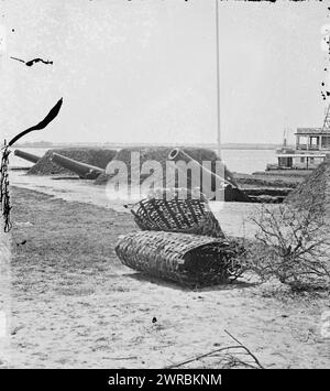 Charleston, South Carolina (Umgebung). Fort, 1865. April, Vereinigte Staaten, Geschichte, Bürgerkrieg, 1861-1865, Glasnegative, 1860-1870., Stereographen, 1860-1870, Glasnegative, 1860-1870, 1 negativ (2 Platten): Glas, Stereogramm, nasses Kollodion Stockfoto