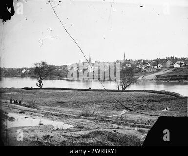 View of Lower End of Fredericksburg, ..., Februar 1863., Vereinigte Staaten, Geschichte, Bürgerkrieg, 1861-1865, Glasnegative, 1860-1870, 1 negativ: Glas, feuchtes Kollodion Stockfoto