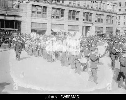 Mai Day 1914, Union Square, 1914., Union Square, Glas negative, 1 negativ: Glas Stockfoto