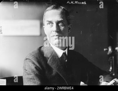 A. H. Woods, Foto zeigt Colonel Arthur Hale Woods (1870–1942), einen Pädagogen, Journalisten, Militär- und Strafverfolgungsbeamten, der 1914 New York City Police Commissioner wurde., 2. April 1914, Glass negative, 1 negative: Glass Stockfoto