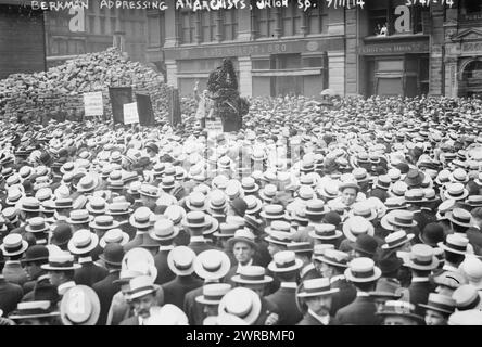 Berkman adressiert Anarchisten, Union Square, 14.11.07, 14.11.14, Glas-negative, 1 negativ: Glas Stockfoto