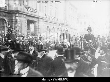 König Albert von Belgien, zwischen ca. 1910 und ca. 1915, Glasnegative, 1 negativ: Glas Stockfoto