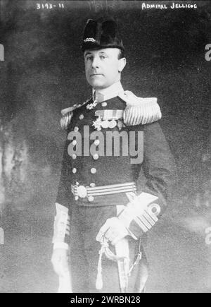 Admiral Jellicoe, Foto zeigt Admiral John Jellicoe, 1. Earl Jellico (1859–1935), der während des Ersten Weltkriegs in der britischen Royal Navy diente, 1914. August 18, Glass negative, 1 negative: Glass Stockfoto