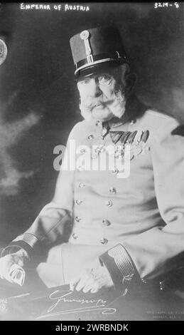 Kaiser von Österreich, Foto zeigt Franz Joseph I. von Österreich (1830-1916)., zwischen ca. 1910 und ca. 1915, Glasnegative, 1 negativ: Glas Stockfoto