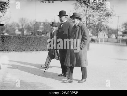 Richterin Kelby, Foto zeigt Richter Charles S. Kelby, der 1914 Richter im Prozess gegen Mrs. Florence Conklin Carman wegen Mordes an Lulu Bailey war. Der Prozess fand in Mineola, Long Island, New York, 1914 statt. 1 negativ: Glas Stockfoto