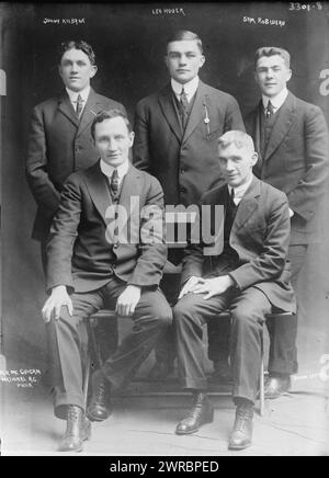 Johnny Kilbane, Leo Houck, Sam Robideau, Jack McGuigan, Johnny Loftus, National A.C. Phila., Foto zeigt Boxer des National Athletic Club, Philadelphia., zwischen ca. 1910 und ca. 1915, Glasnegative, 1 negativ: Glas Stockfoto