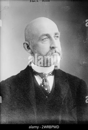 A. Mahan, Foto zeigt Admiral Alfred Thayer Mahan (1840–1914), ein US-amerikanischer Marineoffizier und Marinehistoriker, zwischen ca. 1910 und ca. 1915, Glasnegative, 1 negativ: Glas Stockfoto