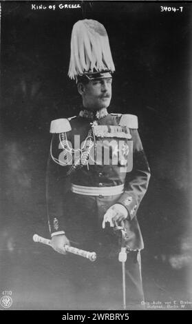 König von Griechenland, Konstantin I. (1868-1923), König von Griechenland von 1913 bis 1917 und von 1920 bis 1922., zwischen ca. 1910 und ca. 1915, Glasnegative, 1 negativ: Glas Stockfoto