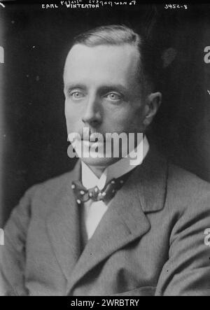 Earl Winterton, Foto zeigt den britischen Politiker Edward Turnour, 6. Earl Winterton (1883–1962)., 1923. Oktober, Glasnegative, 1 negativ: Glas Stockfoto