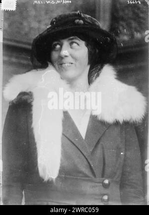 Frau W.G. McAdoo, Foto zeigt die Tochter von Präsident Woodrow Wilson, Eleanor Randolph Wilson McAdoo (1889–1967), die William Gibbs McAdoo (1863–1941) heiratete, der von 1913 bis 1918 als Finanzminister im Kabinett von Präsident Woodrow Wilson diente. 1910 und ca. 1915, Glasnegative, 1 negativ: Glas Stockfoto