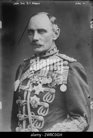 General Sir B.T. Mahon, Foto zeigt General Sir Bryan Thomas Mahon (1862–1930), einen General der britischen Armee und Senator des irischen Freistaats, zwischen ca. 1910 und ca. 1915, Glasnegative, 1 negativ: Glas Stockfoto