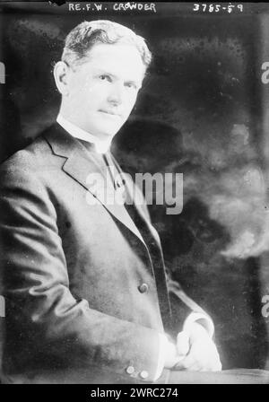 Re. F.W. Crowder, Foto zeigt Frank Warfield Crowder (1869–1932), der als Rektor der St. James Episcopal Church in New York City von 1916 bis 1932)., zwischen ca. 1915 und ca. 1920, Glasnegative, 1 negativ: Glas Stockfoto