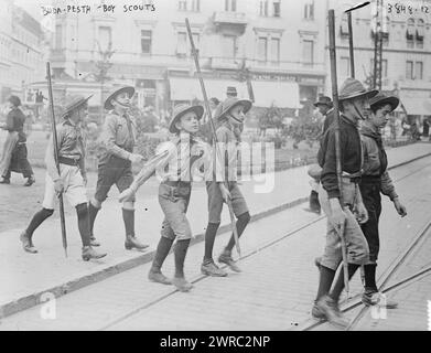 Buda - Pesth, Pfadfinder, zwischen ca. 1915 und ca. 1920, Glasnegative, 1 negativ: Glas Stockfoto