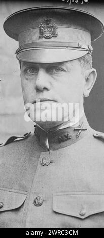 Major Chas. R. Seymour, 1st Field Art. N.Y. N.G., Foto zeigt Charles Robert Seymour, der in der 1st Field Artillery der New Yorker Nationalgarde diente. 1915 und ca. 1920, Glasnegative, 1 negativ: Glas Stockfoto