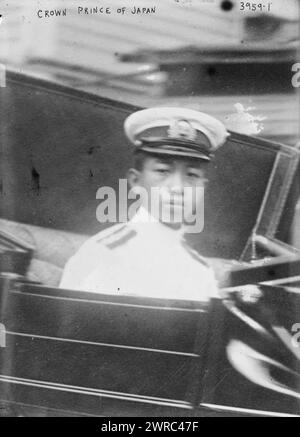 Kronprinz von Japan, Foto zeigt Kronprinz Hirohito (1901–1989), der später Kaiser Showa von Japan wurde (1901–1989) (Hirohito), der von 1926–1989 regierte. 1921, Glasnegative, 1 negativ: Glas Stockfoto