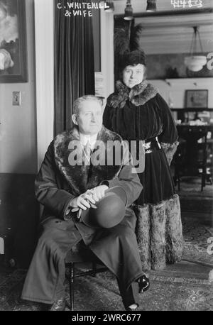 C. Whitehill & Wife, Foto zeigt den amerikanischen Bass/Bariton-Opernsänger Clarence Whitehill (1871–1932) mit seiner Frau Isabel Rush., zwischen ca. 1915 und ca. 1920, Glasnegative, 1 negativ: Glas Stockfoto