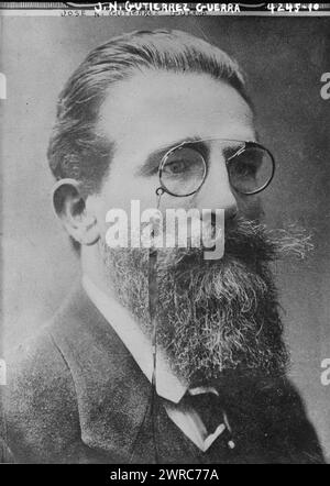 Jose N. Gutierrez Guerra, Foto zeigt José Manuel Justiniano Gutiérrez Guerra (1869–1929), der zwischen 1917 und 1920 Präsident Boliviens war. 1915 und 1917, Glasnegative, 1 negativ: Glas Stockfoto