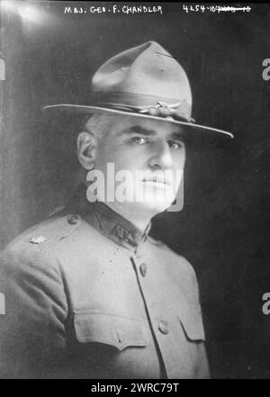 Major. Geo F. Chandler, Foto zeigt Major George Fletcher Chandler (1872–1964), einen Arzt der US-Armee bei der 10. Infanterie New York, der 1917 als Superintendent der New York State Police diente., 1917, Glass negative, 1 negative: Glass Stockfoto