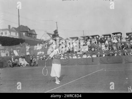 Bjurstedt, Foto zeigt die norwegische amerikanische Tennismeisterin Molla Bjurstedt Mallory (1884-1959)., zwischen ca. 1915 und ca. 1920, Glasnegative, 1 negativ: Glas Stockfoto