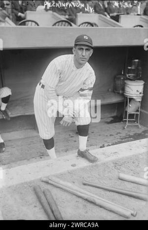 Roger Peckinpaugh, New York AL (Baseball), 1918, Glass negative, 1 negative: Glass Stockfoto