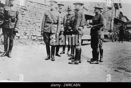 General Pershing, Foto zeigt John J. 'Black Jack' Pershing (1860–1948), der als General in der United States Army diente und Leiter der American Expeditionary Forces im Ersten Weltkrieg war, 21. Mai 1918, Glass negative, 1 negative: Glass Stockfoto