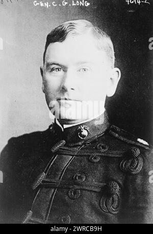 General C.G. Long, Foto zeigt Major General Charles Grant Long (1869–1943), der als zweiter Assistant Commandant des United States Marine Corps zwischen ca. 1915 und ca. 1920, Glasnegative, 1 negativ: Glas Stockfoto