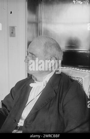 Champ Clark, Foto zeigt den Politiker der Demokratischen Partei James Beauchamp 'Champ' Clark (1850–1921), der als US-Repräsentant von Missouri diente und von 1911 bis 1919 Sprecher des Repräsentantenhauses war. 1915 und ca. 1920, Glasnegative, 1 negativ: Glas Stockfoto