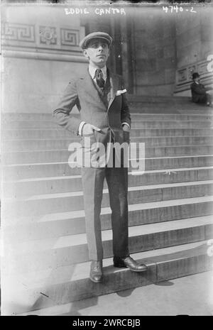 Eddie Cantor, Foto zeigt Sänger Eddie Cantor (ca. 1892-1964). 1915 und ca. 1920, Glasnegative, 1 negativ: Glas Stockfoto