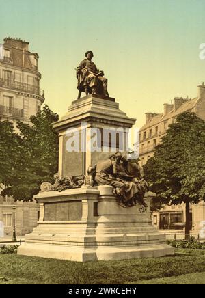 Alexandre Dumas' Denkmal, Paris, Frankreich, zwischen ca. 1890 und ca. 1900., Farbe, 1890-1900 Stockfoto