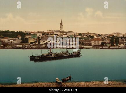 Der Landeplatz in der Nähe der Kathedrale, Belgrad, Servia, zwischen ca. 1890 und ca. 1900., Farbe, 1890-1900 Stockfoto