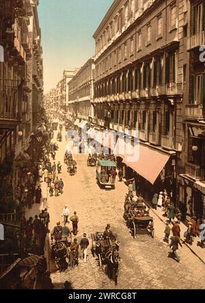 Via Roma, Neapel, Italien, zwischen ca. 1890 und ca. 1900., Italien, Neapel, Farbe, 1890-1900 Stockfoto