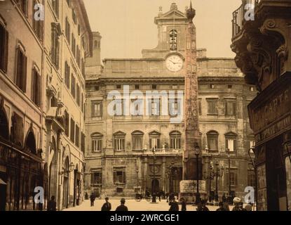 Piazza di Monte Citorio, Rom, Italien, zwischen ca. 1890 und ca. 1900., Italien, Rom, Farbe, 1890-1900 Stockfoto