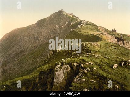 Railway, die letzte Meile, Snowdon, Wales, zwischen ca. 1890 und ca. 1900., Wales, Snowdonia-Nationalpark, Color, 1890-1900 Stockfoto