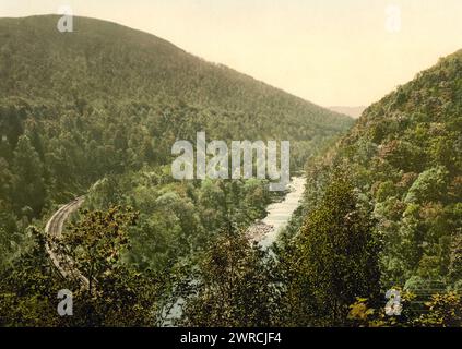 Pass von Killiecrankie, Queen's View, Schottland, zwischen ca. 1890 und ca. 1900., Schottland, Killiecrankie, Color, 1890-1900 Stockfoto