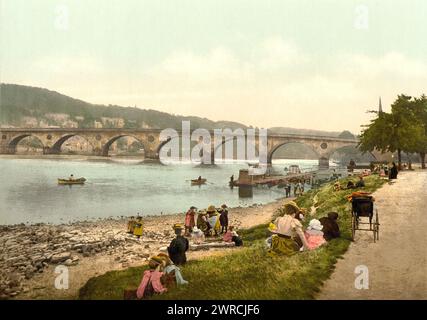 Blick auf das Tay, Perth, Schottland, zwischen ca. 1890 und ca. 1900., Schottland, Perth, Color, 1890-1900 Stockfoto