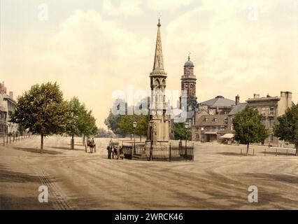 Die Cross and Horse Fair, Banbury, England, zwischen ca. 1890 und ca. 1900., England, Oxfordshire, Banbury, Color, 1890-1900 Stockfoto