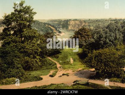 River Avon von von Clifton Downs, Bristol, England, zwischen ca. 1890 und ca. 1900., England, Bristol, Farbe, 1890-1900 Stockfoto