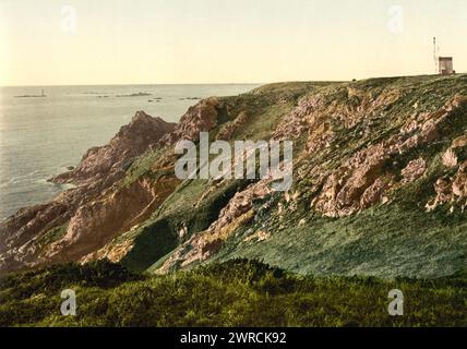 Guernsey, Pleinmont Point, Kanalinseln, zwischen ca. 1890 und ca. 1900., Kanalinseln, Guernsey, Farbe, 1890-1900 Stockfoto