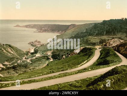 Jersey, Bouley Bay, Kanalinseln, zwischen ca. 1890 und ca. 1900., Kanalinseln, Jersey, Farbe, 1890-1900 Stockfoto