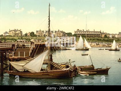 Der vordere Pier vom Pier End, Clacton-on-Sea, England, zwischen ca. 1890 und ca. 1900., England, Clacton-on-Sea, Color, 1890-1900 Stockfoto