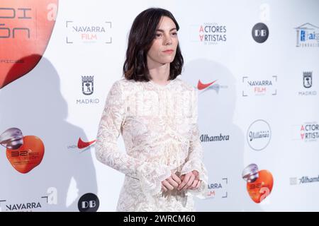 Madrid, Spanien. März 2024. Vicky Luengo nimmt am Fotocall „Unión de Actores Awards 2024“ des Teatro Circo Price in Madrid Teil. (Foto: Nacho Lopez/SOPA Images/SIPA USA) Credit: SIPA USA/Alamy Live News Stockfoto