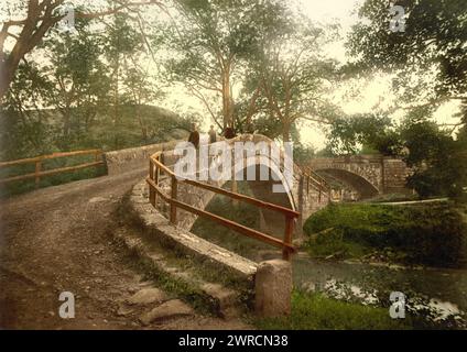 Whitby, Glaisdale, Beggars' Bridge, Yorkshire, England, das Bild zeigt eine Brücke über den Fluss Esk, erbaut 1619 von Thomas Ferris aus Hull., zwischen ca. 1890 und ca. 1900., England, Whitby, Farbe, 1890-1900 Stockfoto