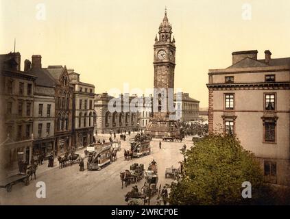 Albert Memorial. Belfast. County Antrim, Irland, zwischen ca. 1890 und ca. 1900., Nordirland, County Antrim, Belfast, Farbe, 1890-1900 Stockfoto