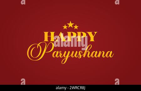 Happy Paryushana Stilvoller Text Desig Stock Vektor