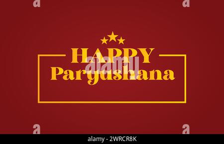 Happy Paryushana Stilvoller Text Desig Stock Vektor