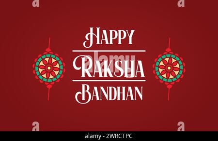 Happy Raksha Bandhan erstaunliche Text-Illustration Design Stock Vektor