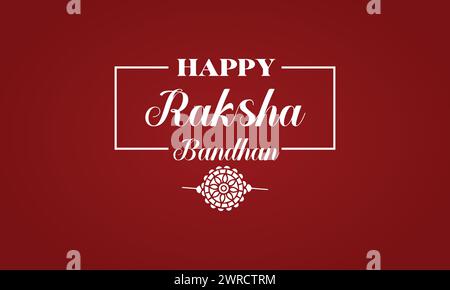 Happy Raksha Bandhan erstaunliche Text-Illustration Design Stock Vektor