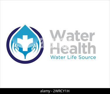Wasser Gesundheit Pflege Logo Designs für medizinisches Logo Stock Vektor