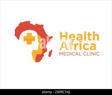 africa Mind Health Logo Designs für medizinischen Dienst und Gesundheit Logo Consult Stock Vektor